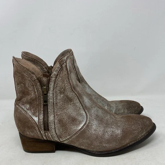 Anthropologie Seychelles Lucky Penny Double Zippered Boots in Pewter - Picture 5 of 8